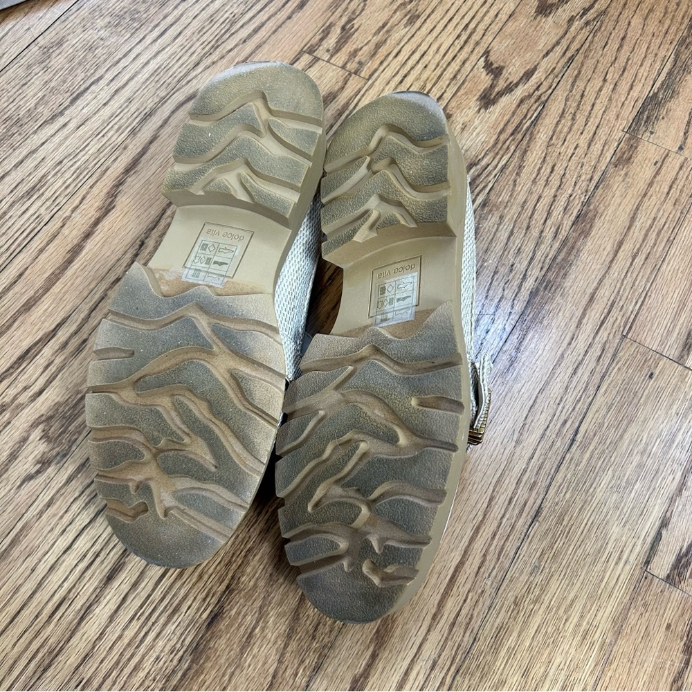 *SOLD*DV Dolce Vita | Ericka Loafer Raffia Cream Chunky Buckle Detail Size 6 - Picture 10 of 12